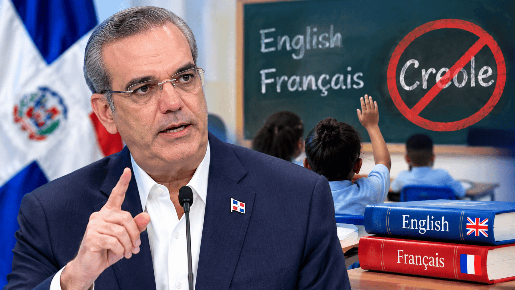 Abinader califica de “despropósito” enseñar creole en las escuelas